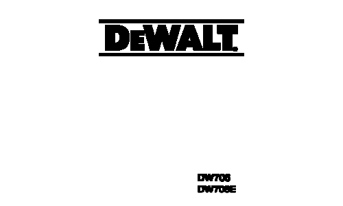 DeWalt DW706 User Manual