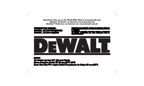 DeWalt DW341M User Manual