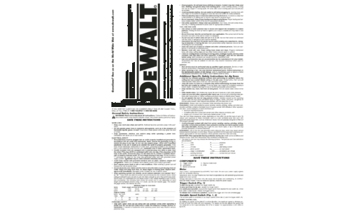 DeWalt DW317 Jigsaw User Manual