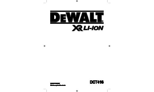 DeWalt DCT416 User Manual