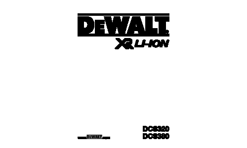 DeWalt DCS380 User Manual