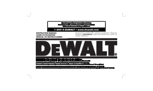 DeWalt DCD990 Hammer Drill User Manual