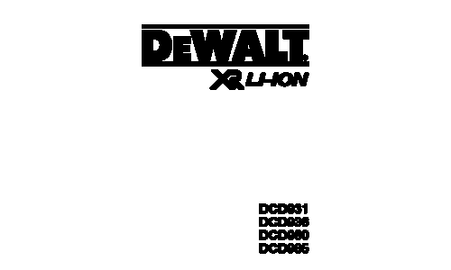 DeWalt DCD980-XE User Manual