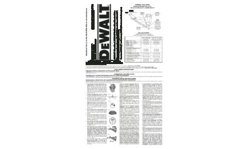DeWalt D51822 Nailer User Manual