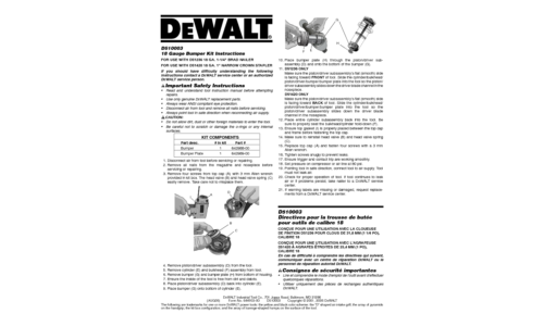 DeWalt D510003 User Manual