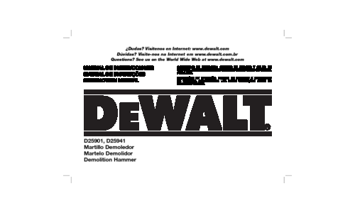 DeWalt D25901 User Manual