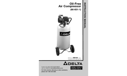 DeWalt Air Compressor A08184 User Manual