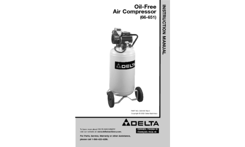 DeWalt Air Compressor 66-651 User Manual