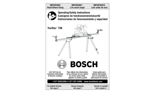 Bosch Power Tools Saw T3B User Manual