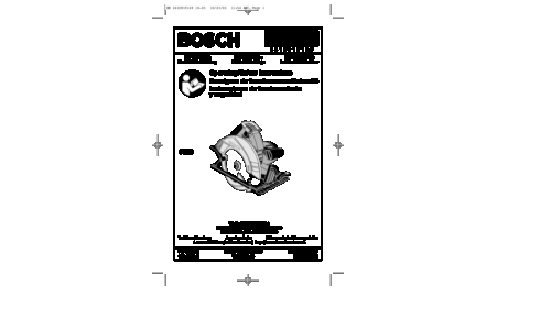 Bosch Power Tools Saw CS20 User Manual
