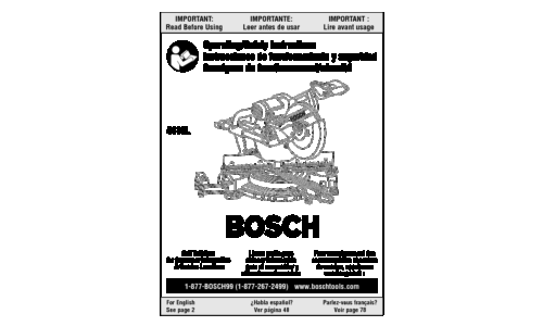 Bosch Power Tools Saw 4410L User Manual