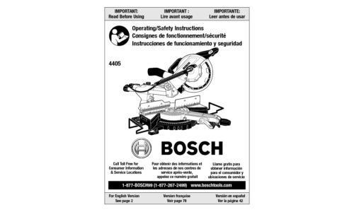 Bosch Power Tools Saw 4405 User Manual