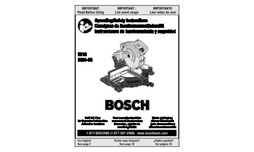 Bosch Power Tools Saw 3918 User Manual