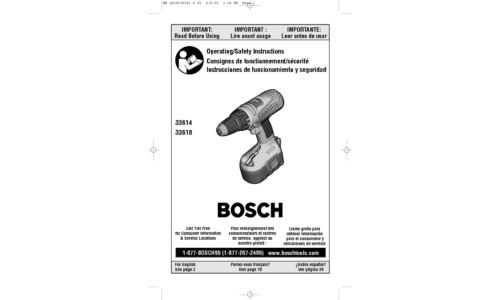 Bosch Power Tools Drill 33614 User Manual