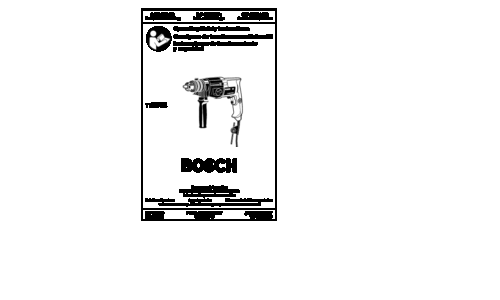 Bosch Power Tools Drill 1169VSR User Manual