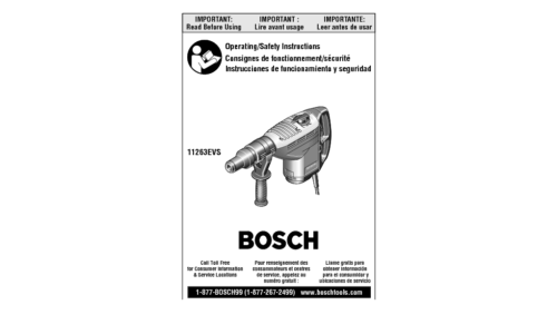Bosch Power Tools Drill 11263EVS User Manual