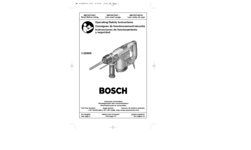 Bosch Power Tools Drill 11239VS User Manual