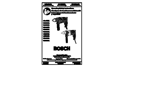 Bosch Power Tools Drill 1011VSR User Manual