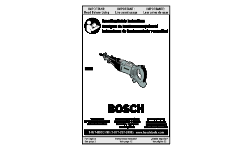 Bosch Power Tools Cordless Saw RS20 User Manual