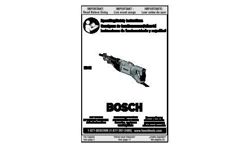 Bosch Power Tools Cordless Saw RS10 User Manual