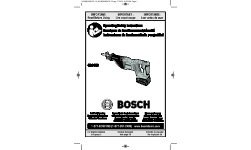 Bosch Power Tools Cordless Saw CLPK431-181 User Manual