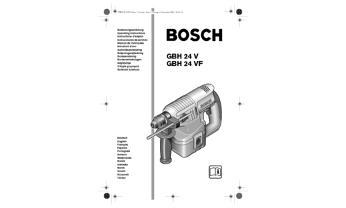 Bosch Power Tools Cordless Drill GBH 24 V User Manual
