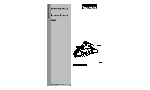 Makita 1911B Planer User Manual