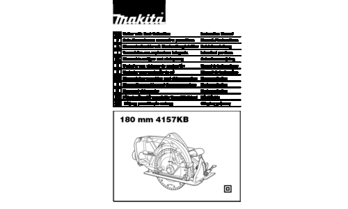 Makita 180 Mm 4157KB User Manual