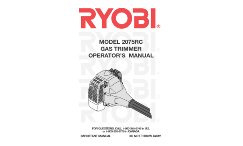Ryobi 2075RC User Manual