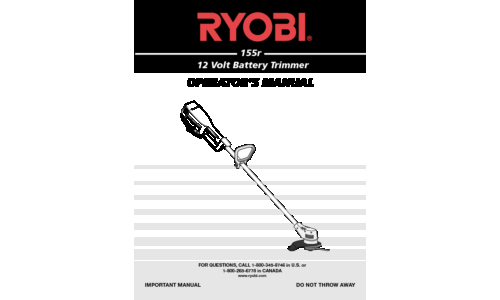 Ryobi 155r User Manual
