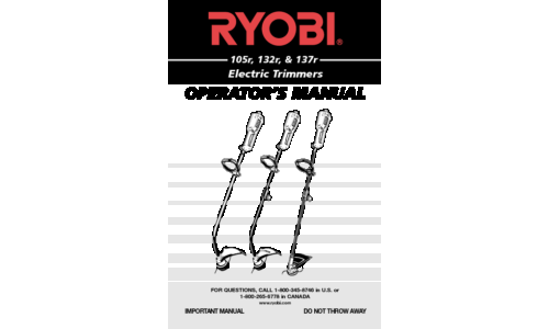 Ryobi 105r, 132r, 137r User Manual