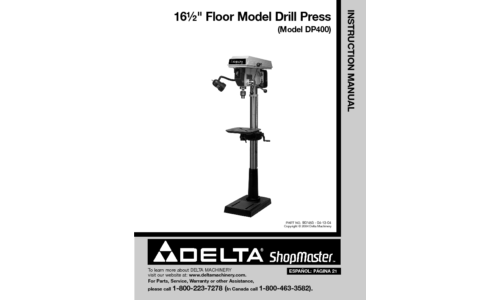 Delta 18-900L Drill User Manual