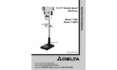 Delta 17-925 Drill User Manual