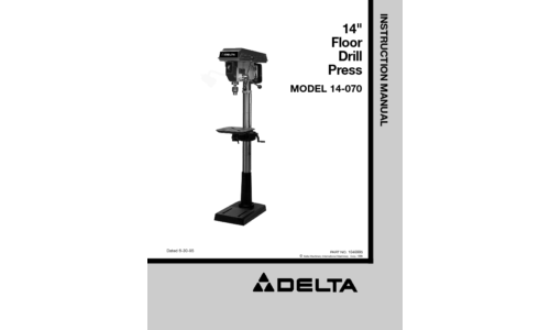 Delta 14-070 User Manual