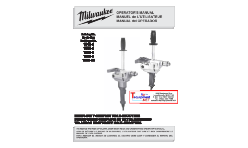 Milwaukee 1663-20 User Manual
