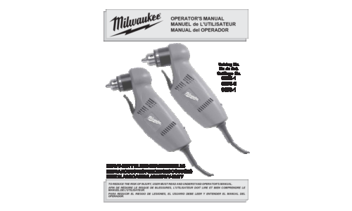 Milwaukee 0375-6 User Manual
